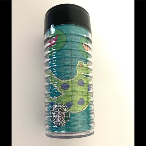 STARBUCKS Thermo-Serv FROGS BY NANCY COFFELT 1999 edition Travel tumbler 12oz - Picture 6 of 9